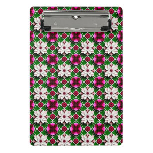 Floral Pattern Featuring Colorful Flowers Mini Clipboard