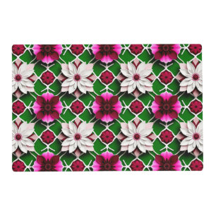 Floral Pattern Featuring Colorful Flowers Placemat