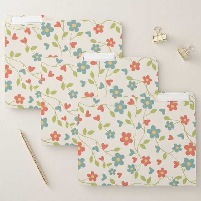 Floral Pattern File Folder (Set)