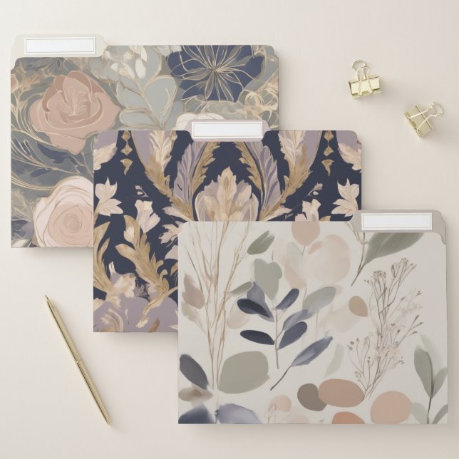 Floral Pattern File Folders (Set)