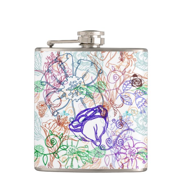 Floral Pattern Flask (Front)