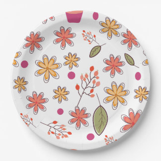 floral pattern flowers floral design botanical flo paper plates