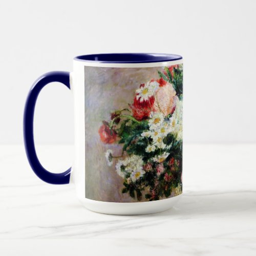 Floral Pattern Flowers Red Pink White Foliage  Mug