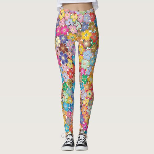 floral pattern for classic leggings