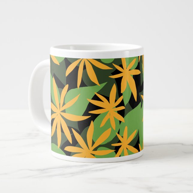 Floral pattern giant coffee mug (Front Left)
