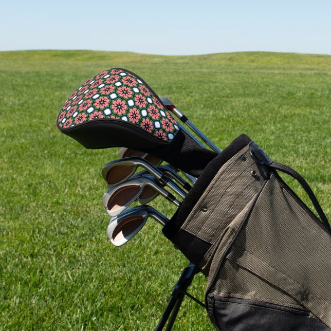 Floral Pattern Golf Head Cover (In Situ)