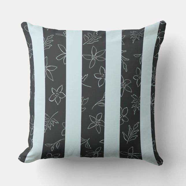 Floral Pattern Graphic  Throw Pillow (Front)