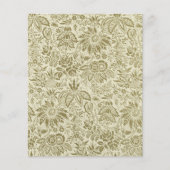 Floral Pattern Green Sage Antique Damask (Front)