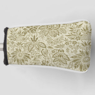Floral Pattern Green Sage Antique Damask Golf Head Cover
