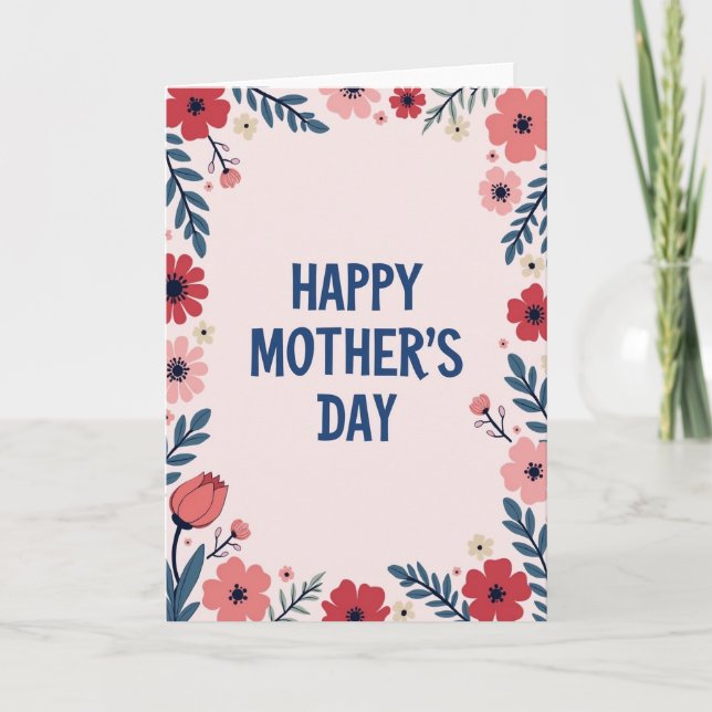 Floral Pattern Greeting Card (Front)