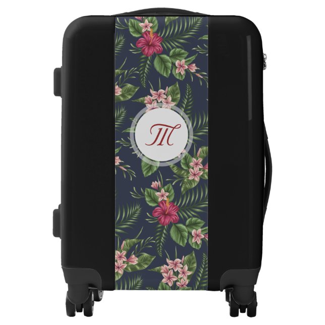 Floral Pattern Hibiscus Monogram Luggage 2 (Front)