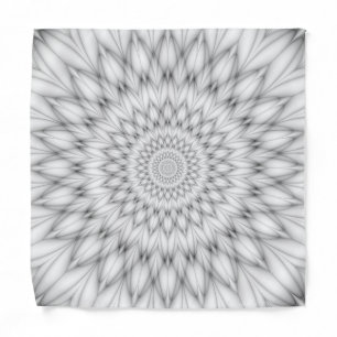 Floral Pattern in Black and White Bandana