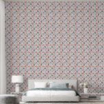 Floral pattern in boho style wallpaper 
