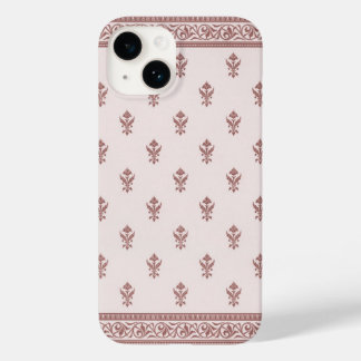 Floral Pattern In Mushroom Pink Case-Mate iPhone 14 Case