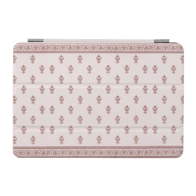 Floral Pattern In Mushroom Pink iPad Mini Cover (Horizontal)