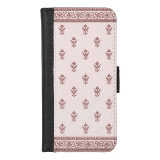 Floral Pattern In Mushroom Pink iPhone 8/7 Wallet Case