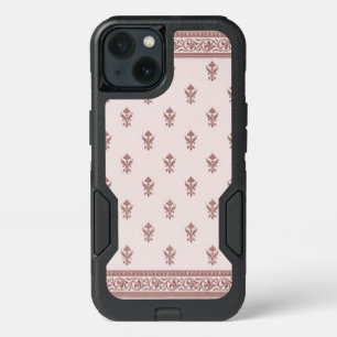 Floral Pattern In Mushroom Pink iPhone 13 Case