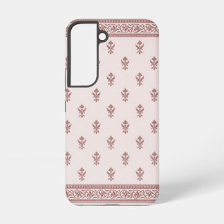 Floral Pattern In Mushroom Pink Samsung Galaxy S22 Case