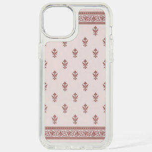 Floral Pattern In Mushroom Pink iPhone 15 Plus Case