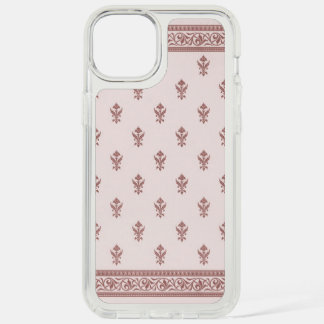 Floral Pattern In Mushroom Pink iPhone 15 Plus Case