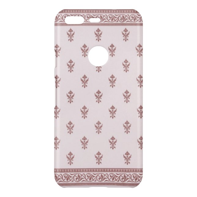Floral Pattern In Mushroom Pink Uncommon Google Pixel Case (Back)