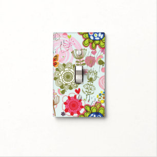 Floral pattern in retro style 2 light switch cover