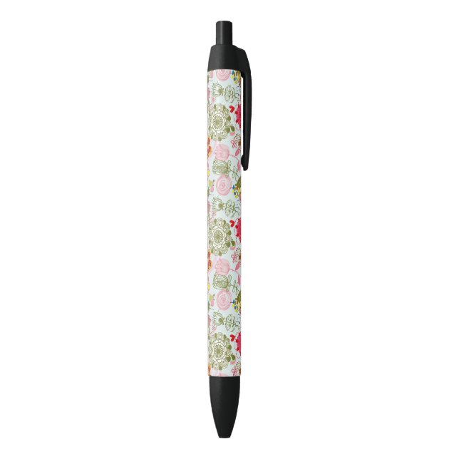 Floral pattern in retro style 2 pen (Bottom (Vertical))