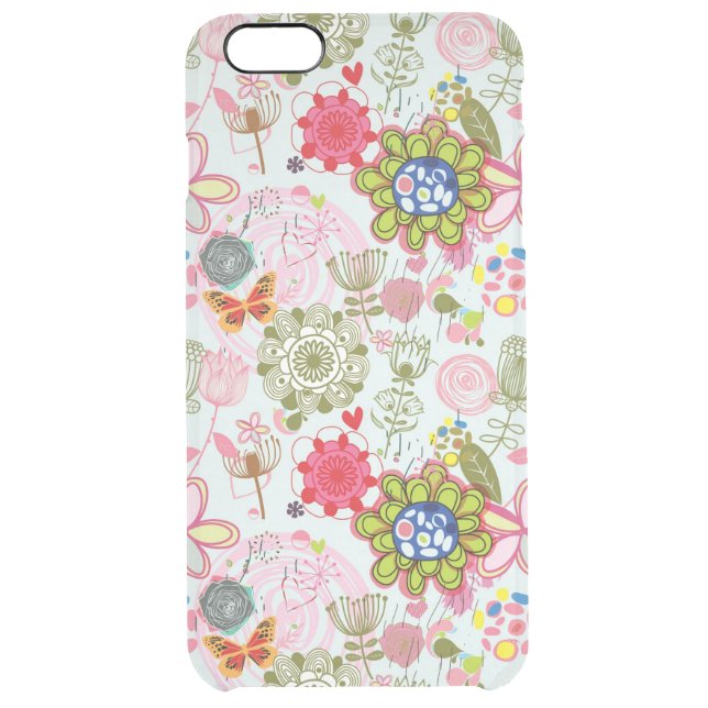 Floral pattern in retro style 2 uncommon iPhone case (Back)