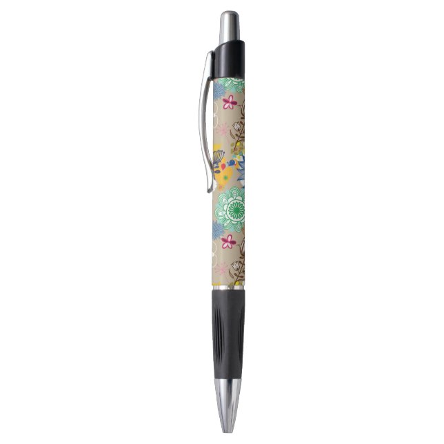 Floral pattern in retro style 3 pen (Top (Vertical))