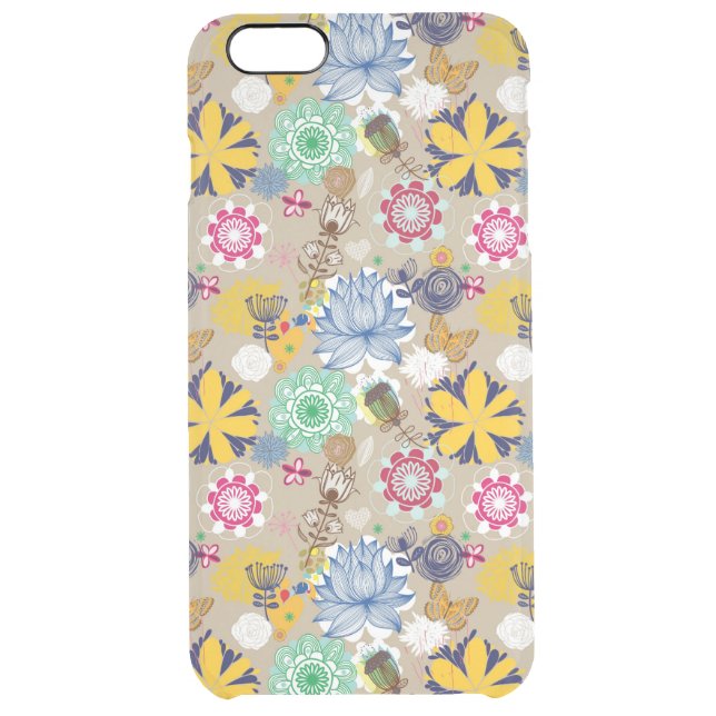 Floral pattern in retro style 3 uncommon iPhone case (Back)