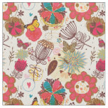 Floral pattern in retro style 4 fabric
