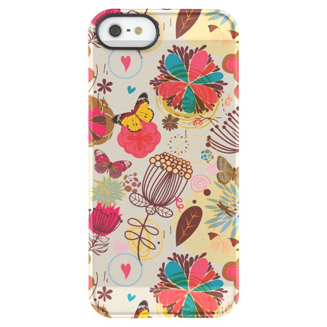 Floral pattern in retro style 4 uncommon iPhone case (Back)