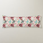 Floral pattern in retro style 5 body pillow