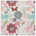 Floral pattern in retro style 5 fabric