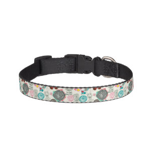 Floral pattern in retro style 5 pet collar