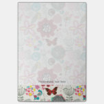 Floral pattern in retro style 5 post-it notes