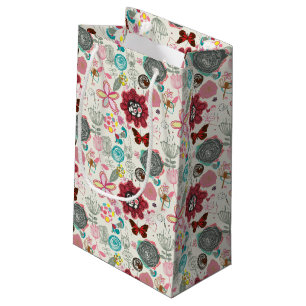 Floral pattern in retro style 5 small gift bag
