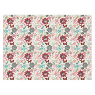 Floral pattern in retro style 5 tablecloth