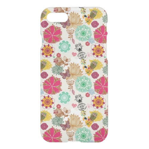 Floral pattern in retro style iPhone SE87 case