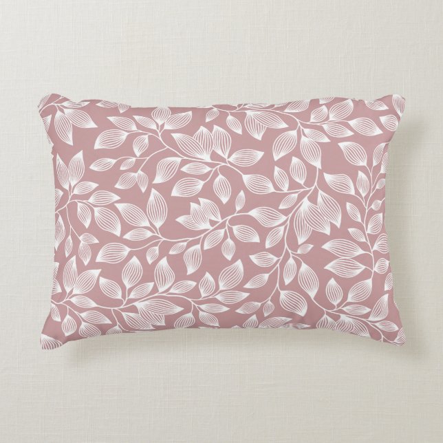 Floral pattern in two colors. accent pillow (Front)