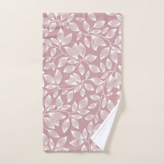 Floral pattern in two colors hand towel 