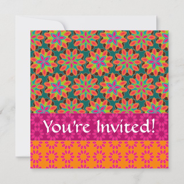 Floral Pattern Invitation (Front)