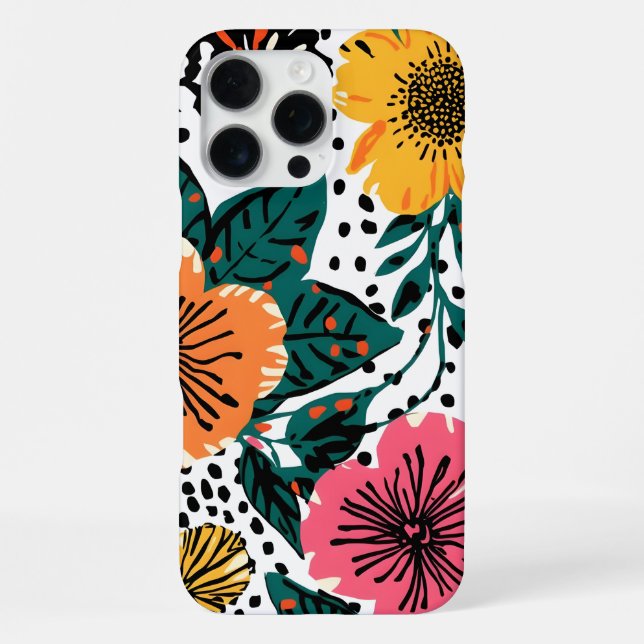 Floral pattern iPhone case (Back)