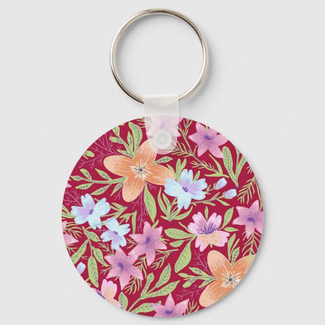 Floral Pattern  Keychain (Front)