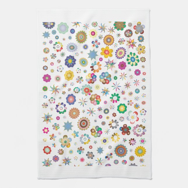 Floral Pattern Kitchen Towel (Vertical)