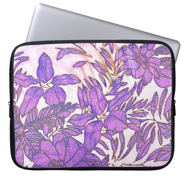 Floral Pattern Laptop Sleeve (Front)