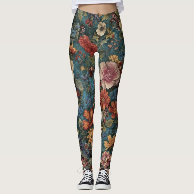 Floral Pattern  Leggings (Front)