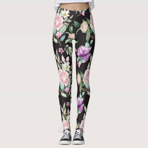 Floral Pattern Leggings