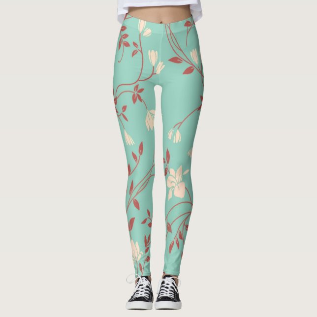Floral  Pattern Leggings (Front)