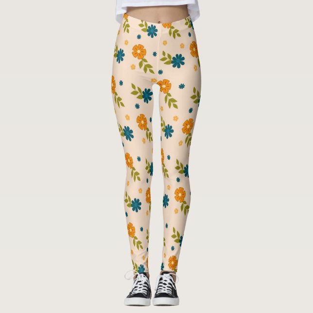 Floral Pattern Leggings (Front)